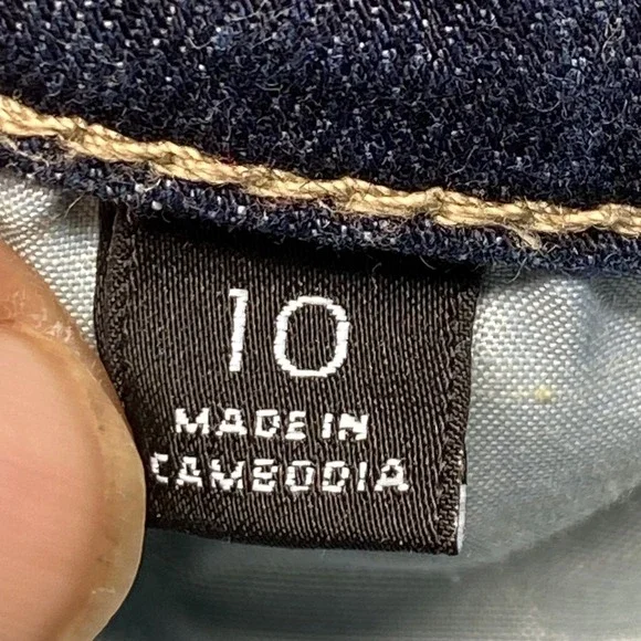 Simply Vera Vera Wang Denim Capri Mid Rise Jeans Size 10 Dark Wash - Picture 3 of 16